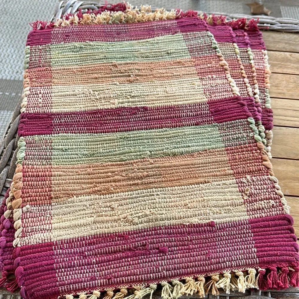 Homegoods Weaved Striped Placemats Decor (4)